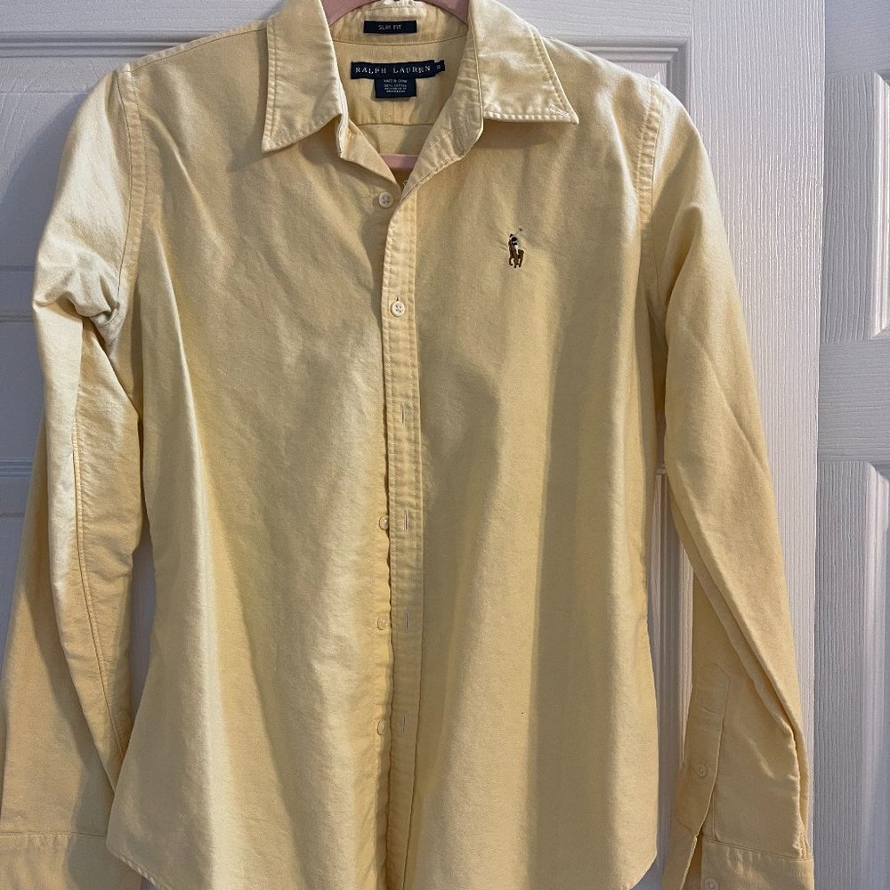 Ralph Lauren Women's Cotton Slim Fit Button Down - Size 8